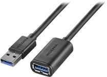 Insignia - 3' USB 3.0 Type-A-Female-to-Type-A-Male Cable - Black