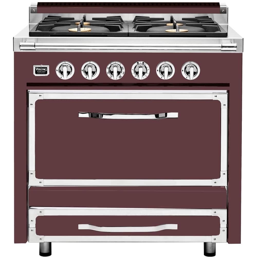 Viking 3.8 Cu. Ft. Freestanding Dual Fuel Convection Range Bordeaux