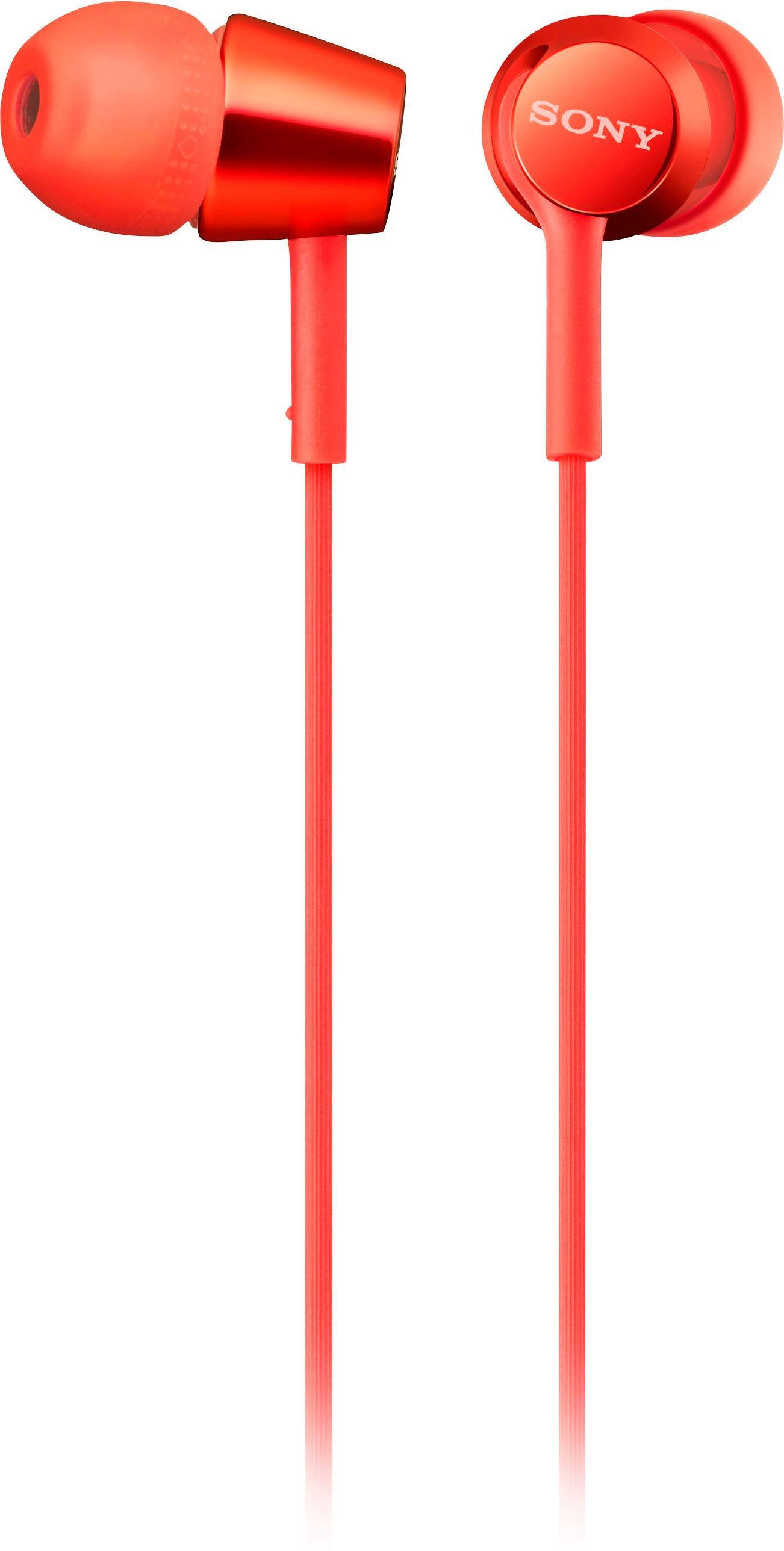 Sony - EX155AP EX Series Wired In-Ear Headphones - Red