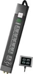 Rocketfish - 7-Outlet/6-USB Surge Protector Strip - Black