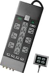 Rocketfish - 12-Outlet/8-USB Surge Protector Strip - Black