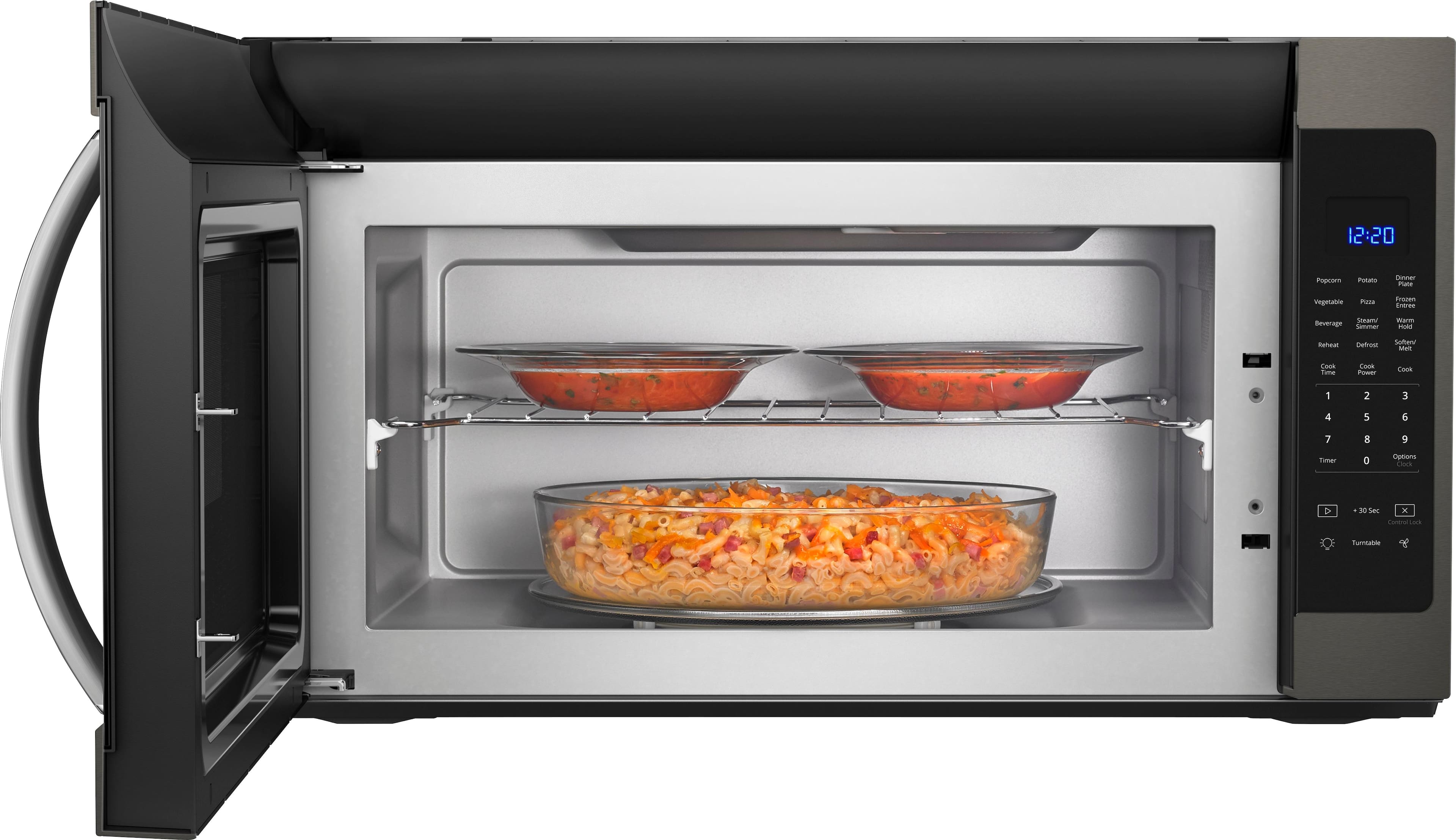 Whirlpool - 2.1 Cu. Ft. Over-the-Range Microwave with Sensor Cooking - Black stainless steel - Alt_View_Standard_11