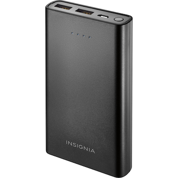 Insignia 12 000 Mah Portable Charger For Most Usb Enabled Devices Black