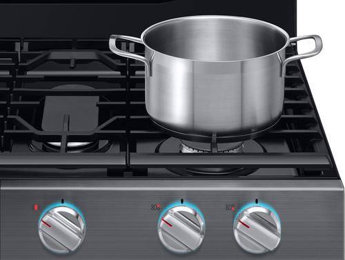 Samsung - 5.8 Cu. Ft. Self-cleaning Freestanding Gas Convection Range - Fingerprint Resistant Black Stainless Steel - Alt_View_Standard_13