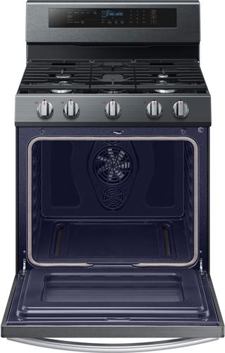 Samsung - 5.8 Cu. Ft. Self-cleaning Freestanding Gas Convection Range - Fingerprint Resistant Black Stainless Steel - Alt_View_Standard_14