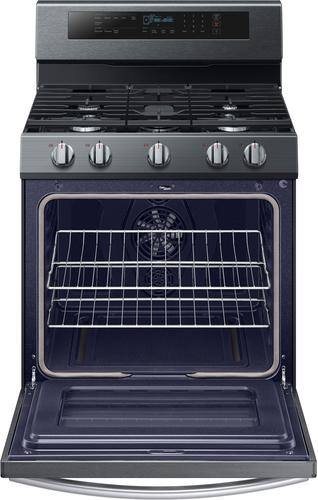 Samsung - 5.8 Cu. Ft. Self-cleaning Freestanding Gas Convection Range - Fingerprint Resistant Black Stainless Steel - Alt_View_Standard_15