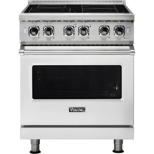 Viking - 4.7 Cu. Ft. Self-Cleaning Freestanding Electric Induction Convection Range - Stainless steel - Front_Standard