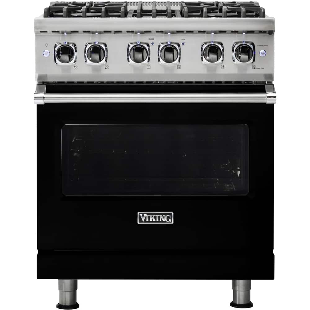 Dual Fuel Ranges In Kitchen Liances Pacific S Viking 4 7 Cu Ft Self Cleaning Freestanding Dual Fuel Convection Range Black
