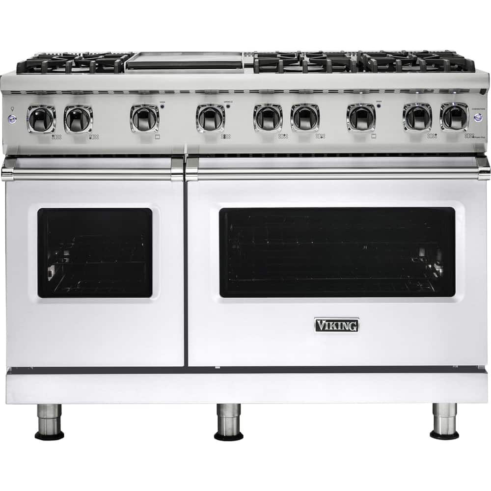 Viking Freestanding Double Oven Gas Convection Range White at