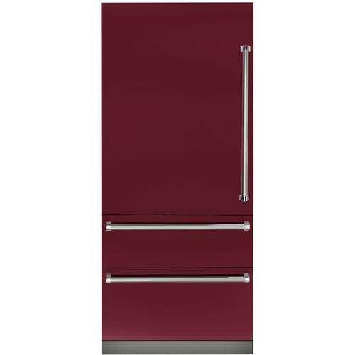 Viking - Professional 7 Series 20 Cu. Ft. Bottom-Freezer Built-In Refrigerator - Burgundy - Front_Standard