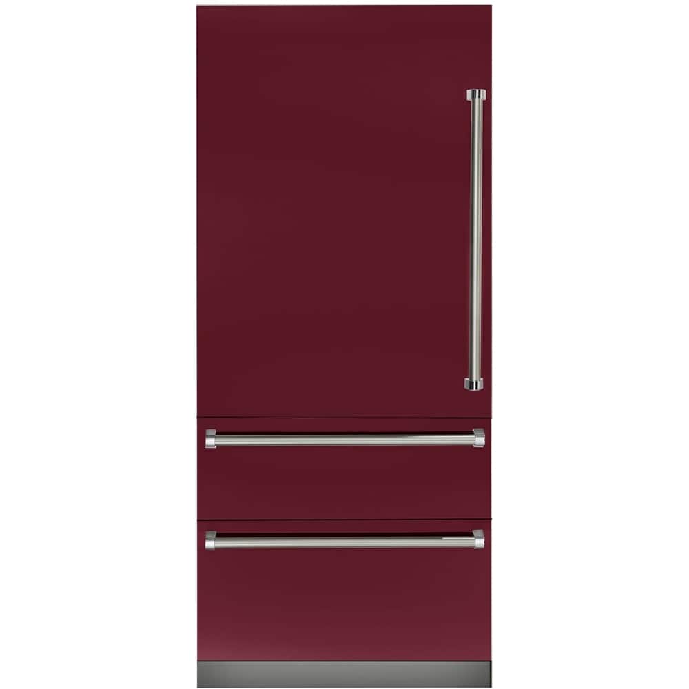 Viking - Professional 7 Series 20 Cu. Ft. Bottom-Freezer Built-In Refrigerator - Burgundy - Front_Zoom
