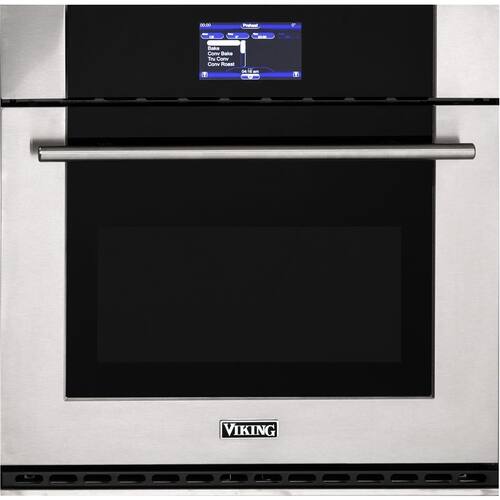 Viking - Virtuoso 6 Series 29.8" Built-In Single Electric Convection Wall Oven - Stainless steel - Front_Standard