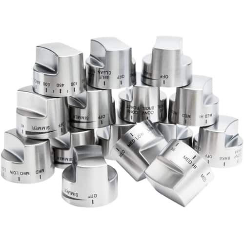 Viking - Control Knob Set for Ranges - Stainless steel - Front_Standard