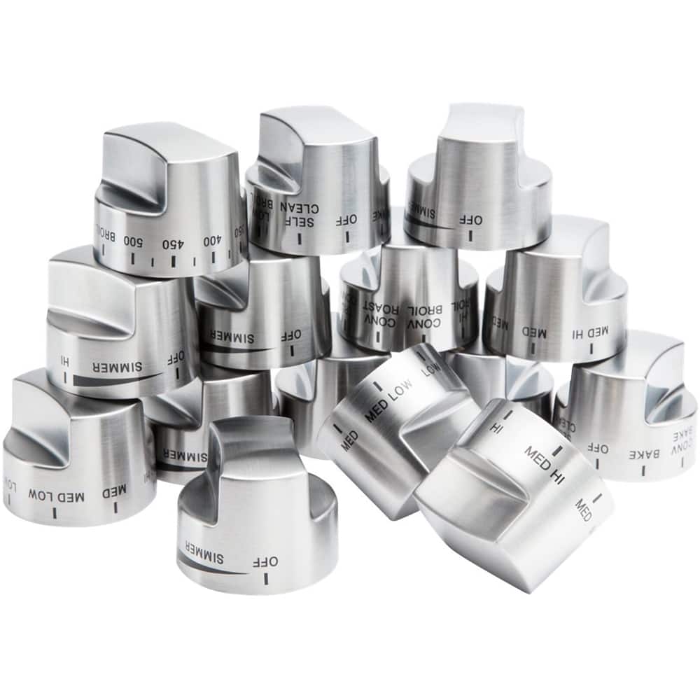 Viking - Control Knob Set for Ranges - Stainless steel - Front_Zoom