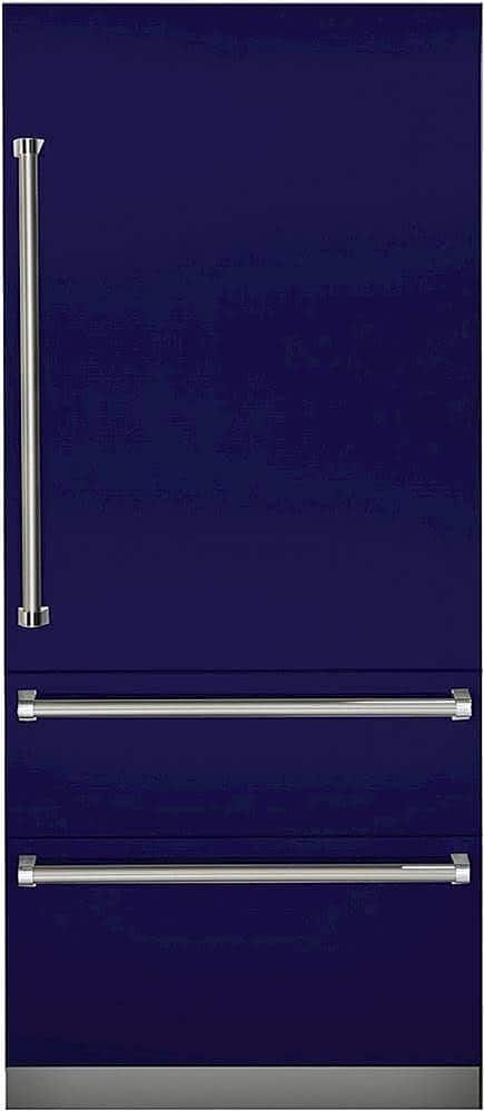Viking - Professional 7 Series 20 Cu. Ft. Bottom-Freezer Built-In Refrigerator - Cobalt Blue - Front_Zoom