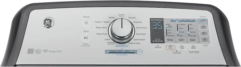 GE - 5.0 Cu. Ft. 13-Cycle Top-Loading Washer - Diamond Gray - Alt_View_Standard_11
