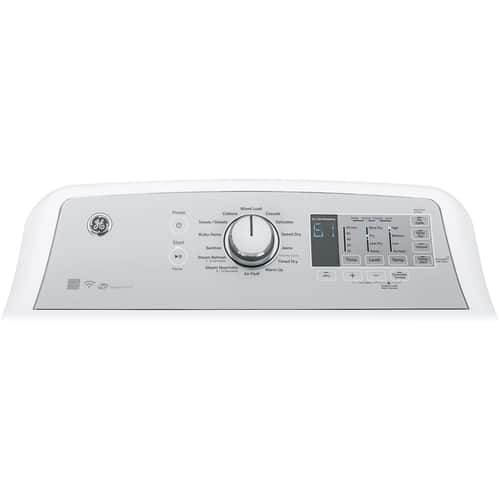 GE - 7.4 Cu. Ft. 14-Cycle Electric Dryer with Steam - White on White/Silver - Alt_View_Standard_11