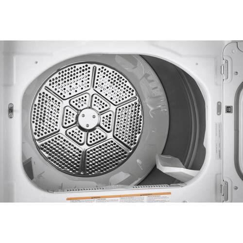 GE - 7.4 Cu. Ft. 14-Cycle Electric Dryer with Steam - White on White/Silver - Alt_View_Standard_12