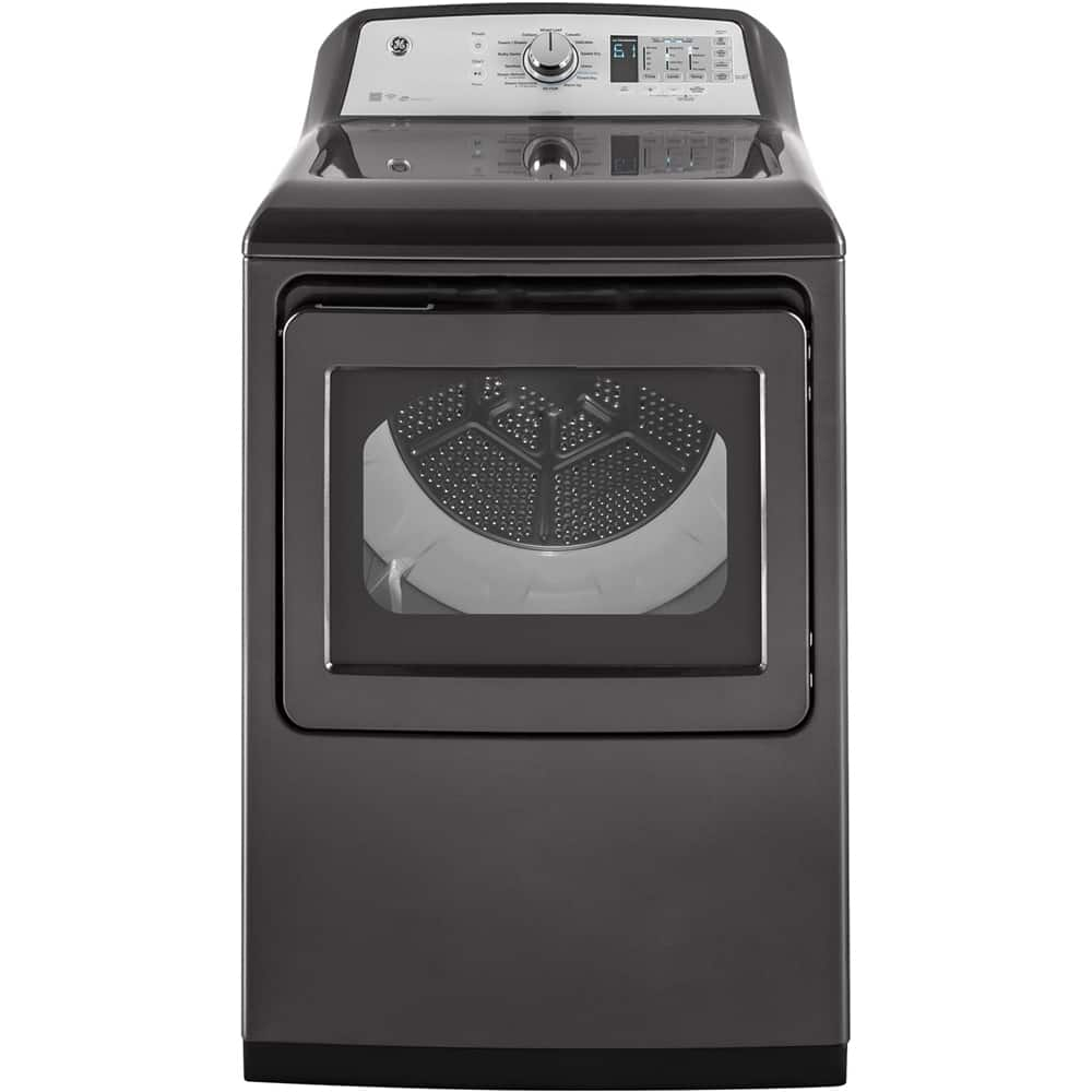 GE 7.4 Cu. Ft. 14Cycle Gas Dryer with Steam Diamond Gray at