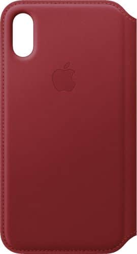 iPhone XS Leather Folio - (PRODUCT)RED