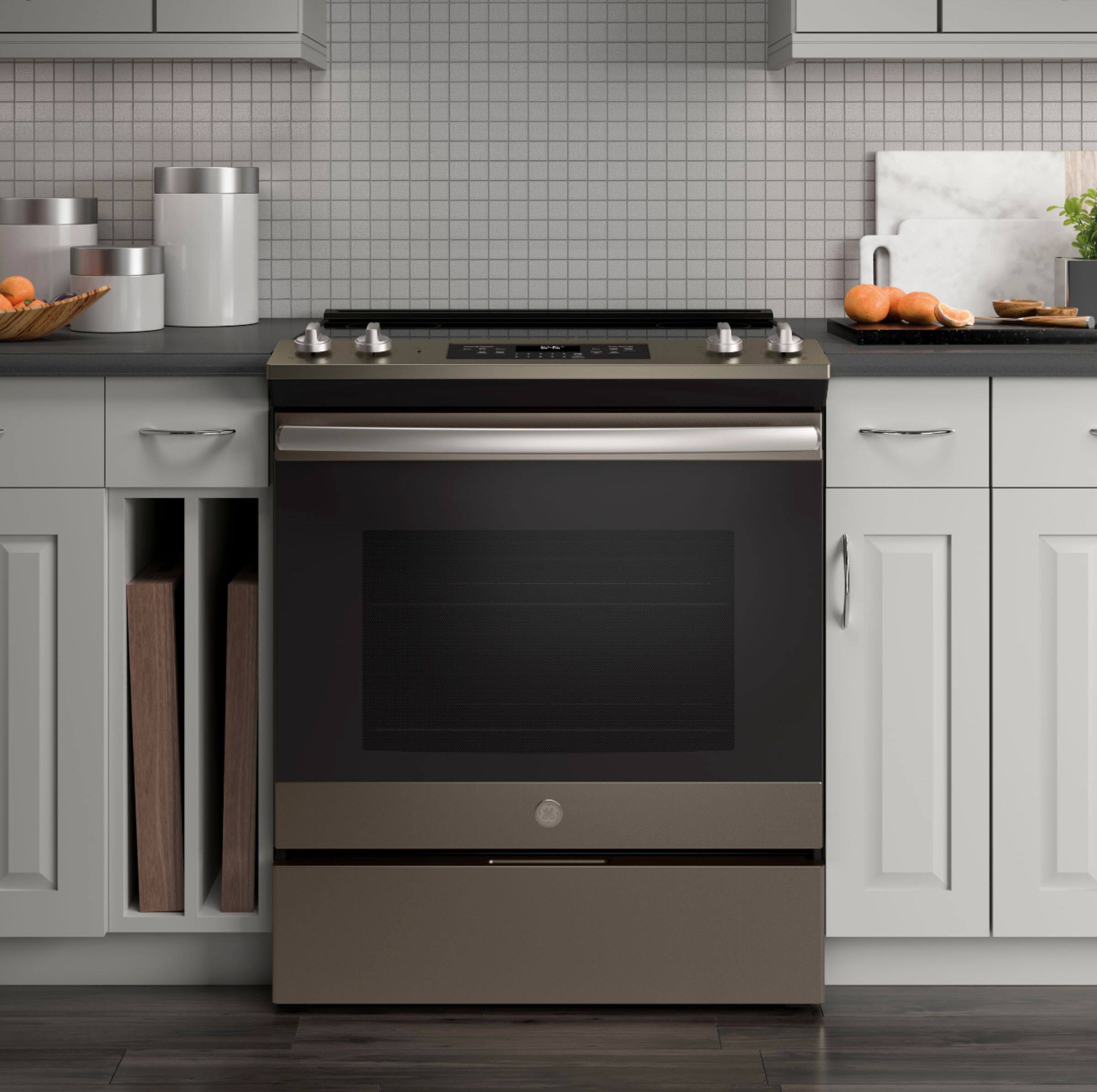 GE - 5.3 Cu. Ft. Self-Cleaning Slide-In Electric Range - Slate at ...