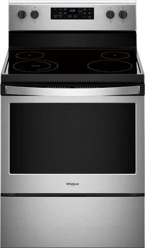 Whirlpool - 5.3 Cu. Ft. Freestanding Electric Range - Stainless steel - Front_Standard