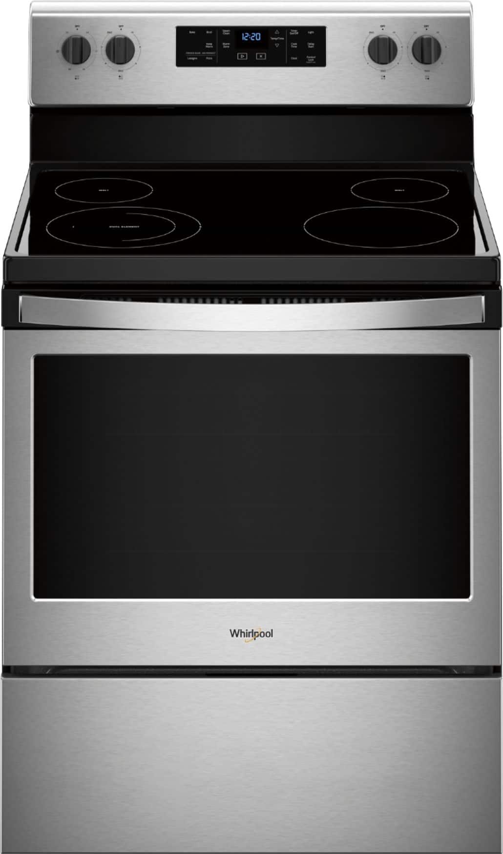 Whirlpool - 5.3 Cu. Ft. Freestanding Electric Range - Stainless steel - Front_Zoom