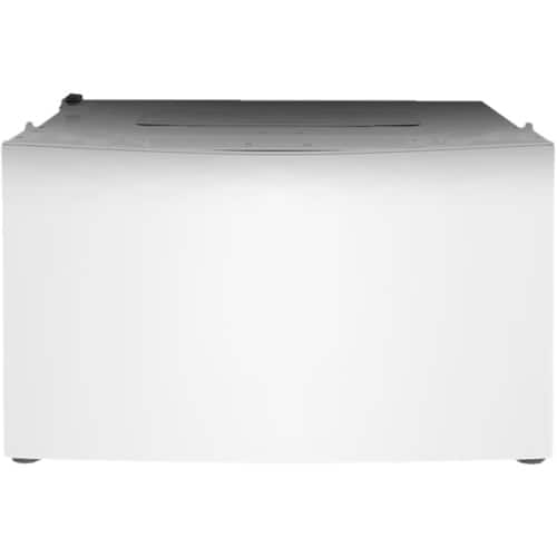 LG - SIGNATURE SideKick 0.7 Cu. Ft. 5-Cycle Pedestal Washer - White - Front_Standard