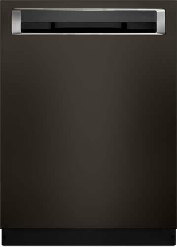 KitchenAid - 24" Built-In Dishwasher - Black stainless steel - Front_Standard
