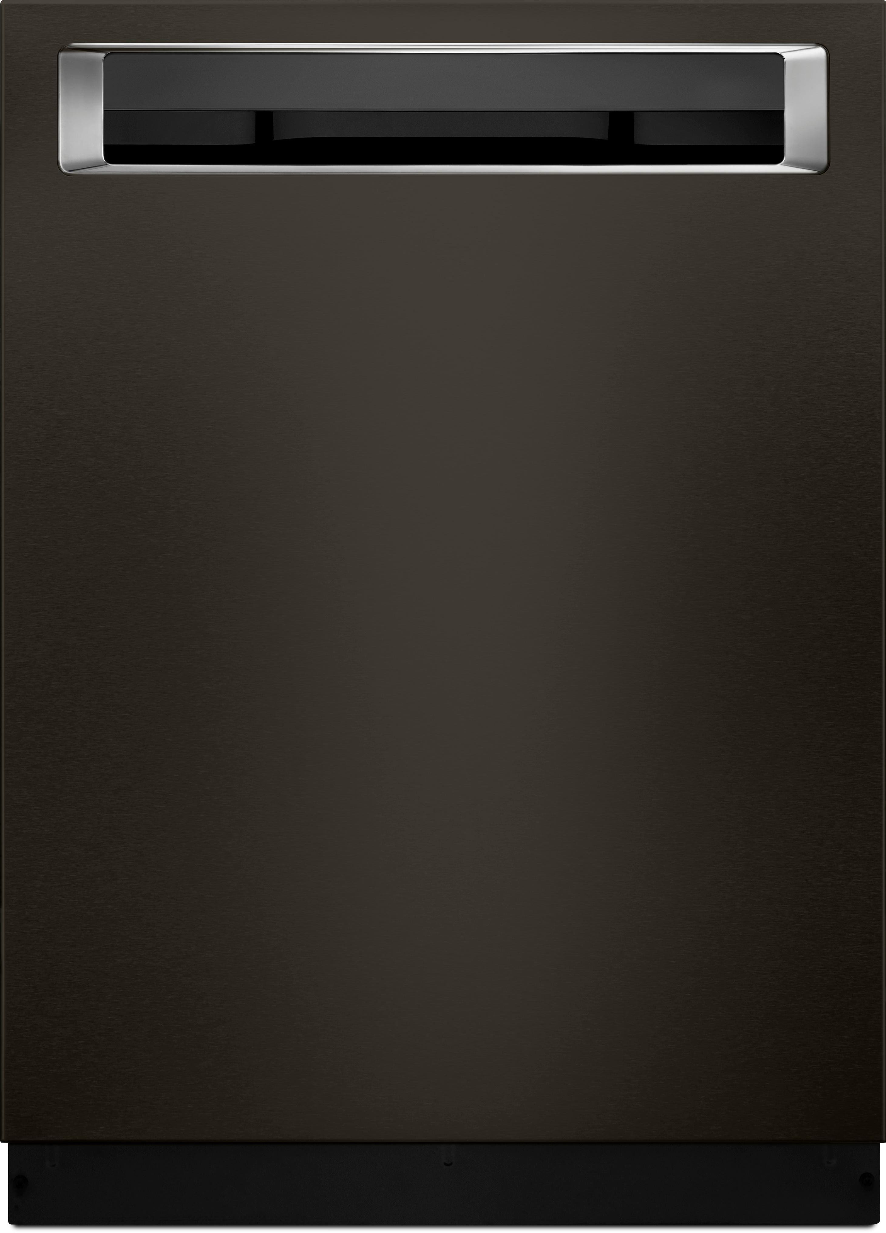 KitchenAid - 24" Built-In Dishwasher - Black stainless steel - Front_Zoom