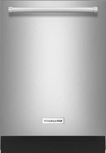 KitchenAid - 24" Top Control Built-In Dishwasher with Stainless Steel Tub - Stainless steel - Front_Standard