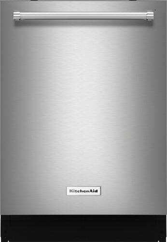 KitchenAid - 24" Built-In Dishwasher - Stainless steel - Front_Standard