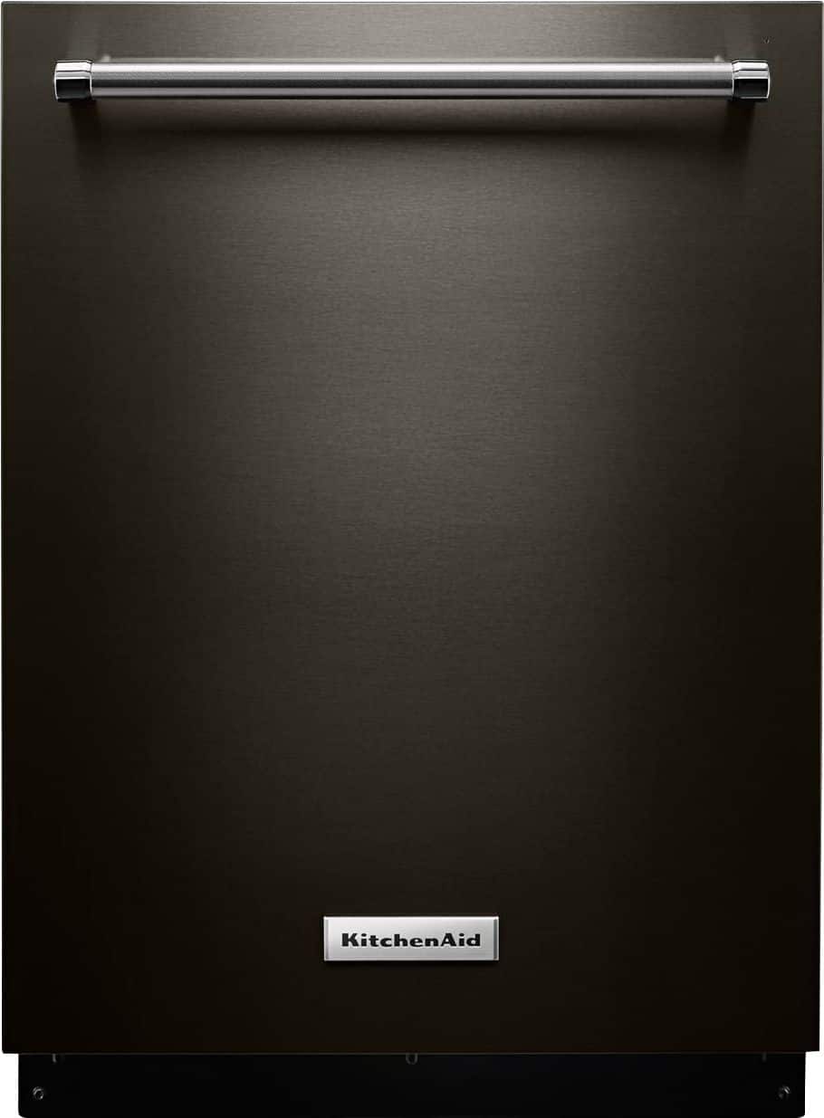 KitchenAid - 24" Built-In Dishwasher - Black stainless steel - Front_Zoom