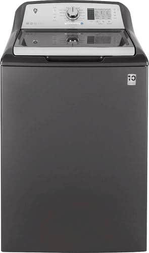 GE - 4.5 Cu. Ft. 14-Cycle Top-Loading Washer - Diamond gray - Front_Standard