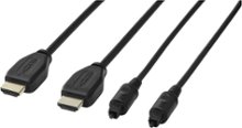 Dynex - 6' HDMI Cable and 6' Optical Audio Cable - Black