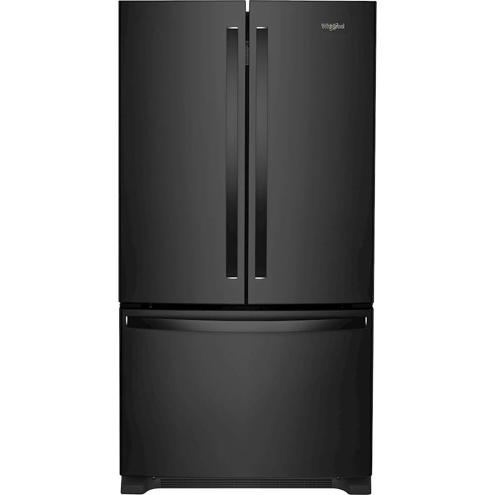 Whirlpool - 25.2 Cu. Ft. French Door Refrigerator - Black - Front_Standard