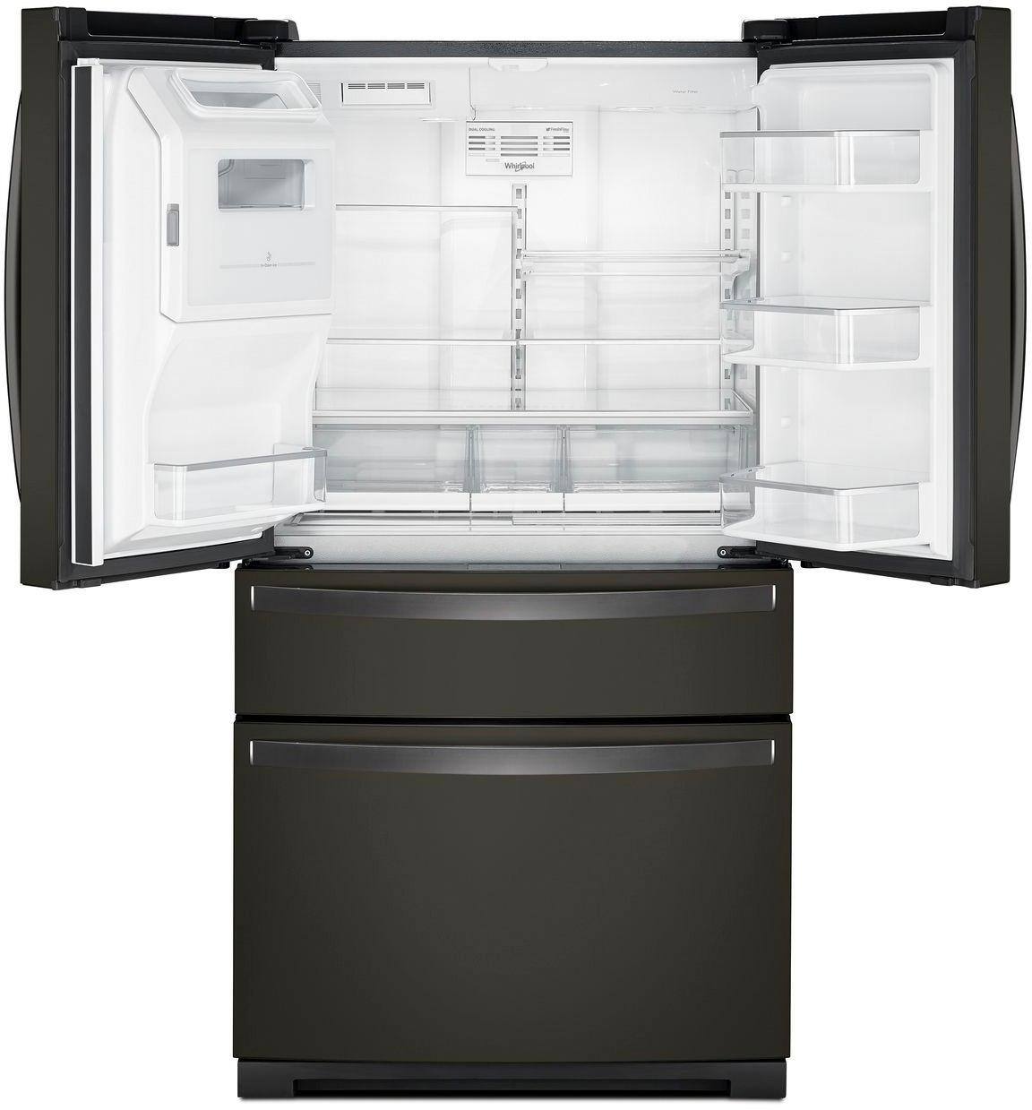 Whirlpool 26.2 Cu. Ft. 4Door French Door Refrigerator Black stainless steel at Pacific Sales