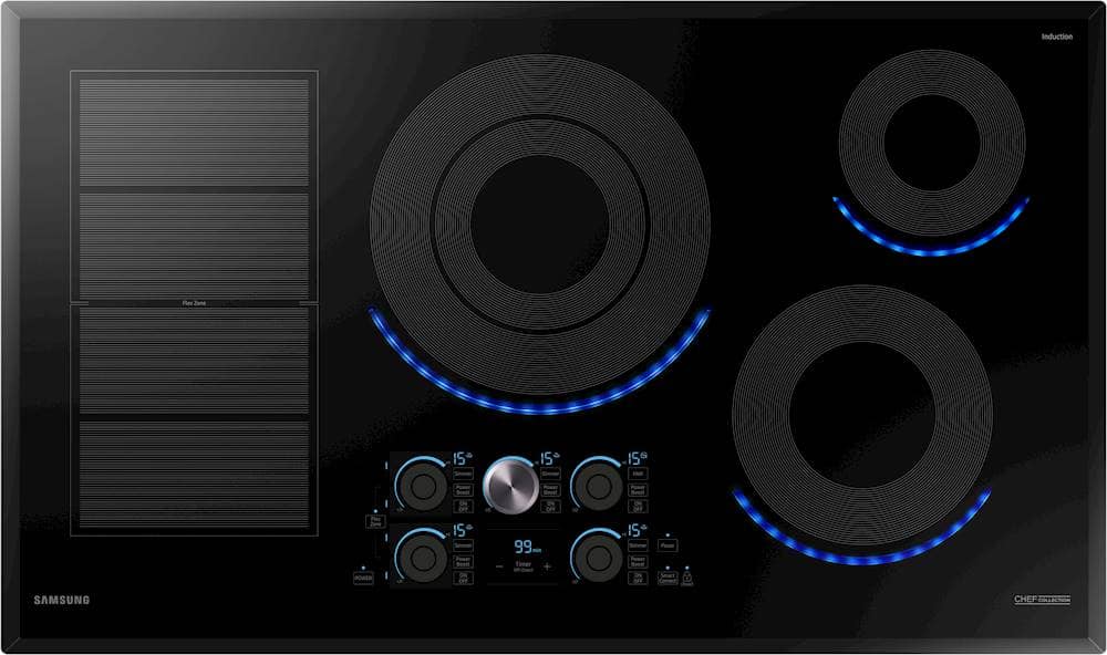 Samsung - Chef Collection 36" Induction Cooktop - Black - Front_Zoom