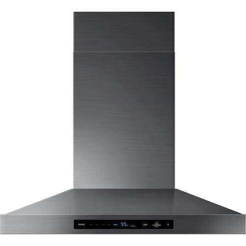 Samsung - Chef Collection 36" Range Hood - Fingerprint Resistant Matte Black Stainless Steel - Front_Standard
