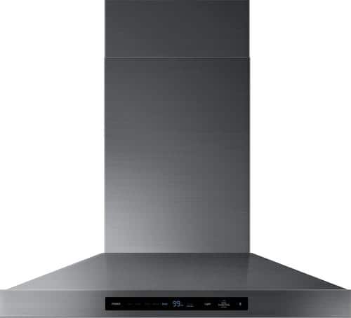Samsung - Chef Collection 30" Range Hood - Fingerprint Resistant Matte Black Stainless Steel - Front_Standard