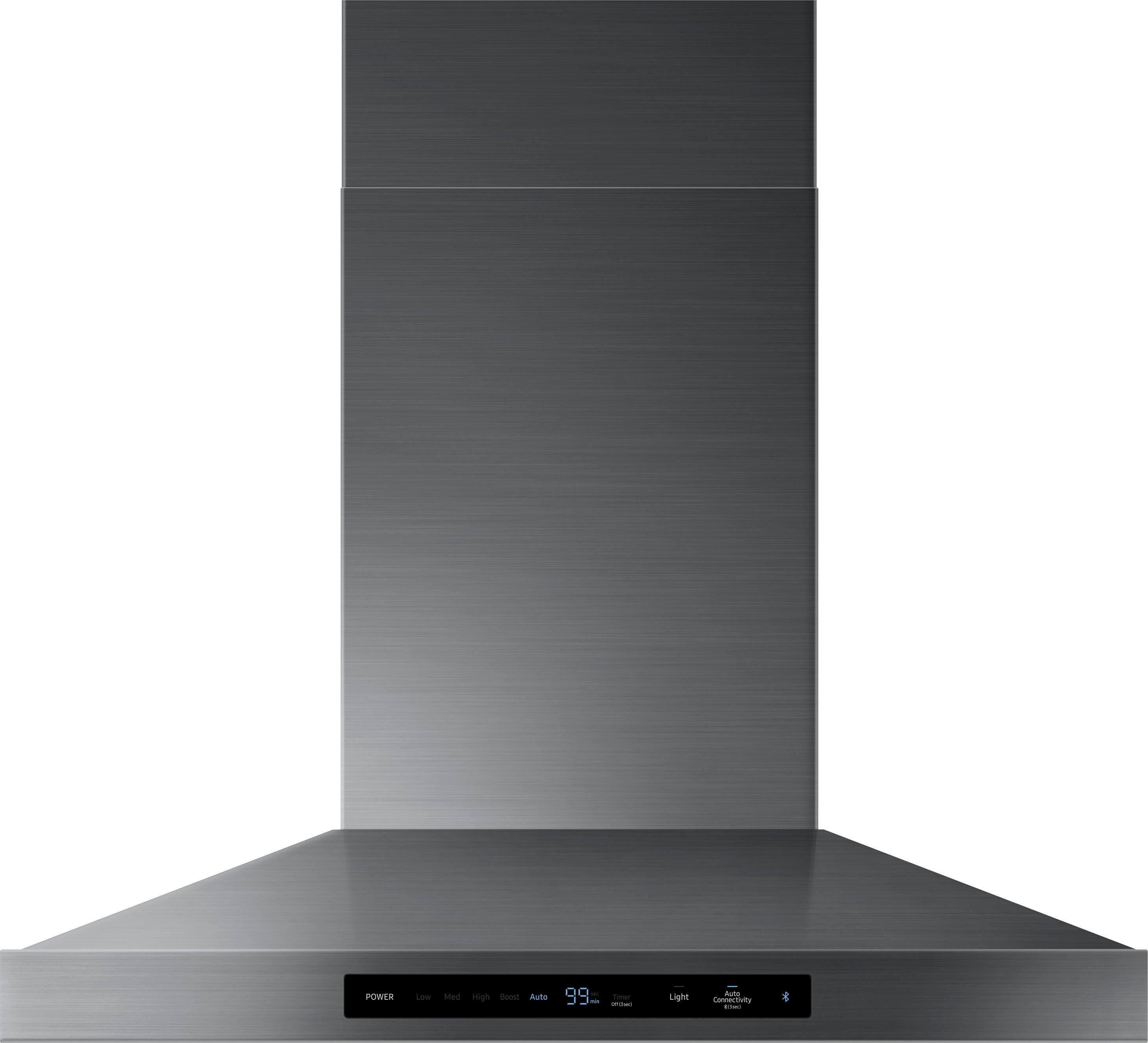 Samsung - Chef Collection 30" Range Hood - Fingerprint Resistant Matte Black Stainless Steel - Front_Zoom