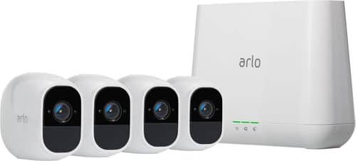 Arlo - Pro 2 4-Camera Indoor/Outdoor Wireless 1080p Security Camera System - White