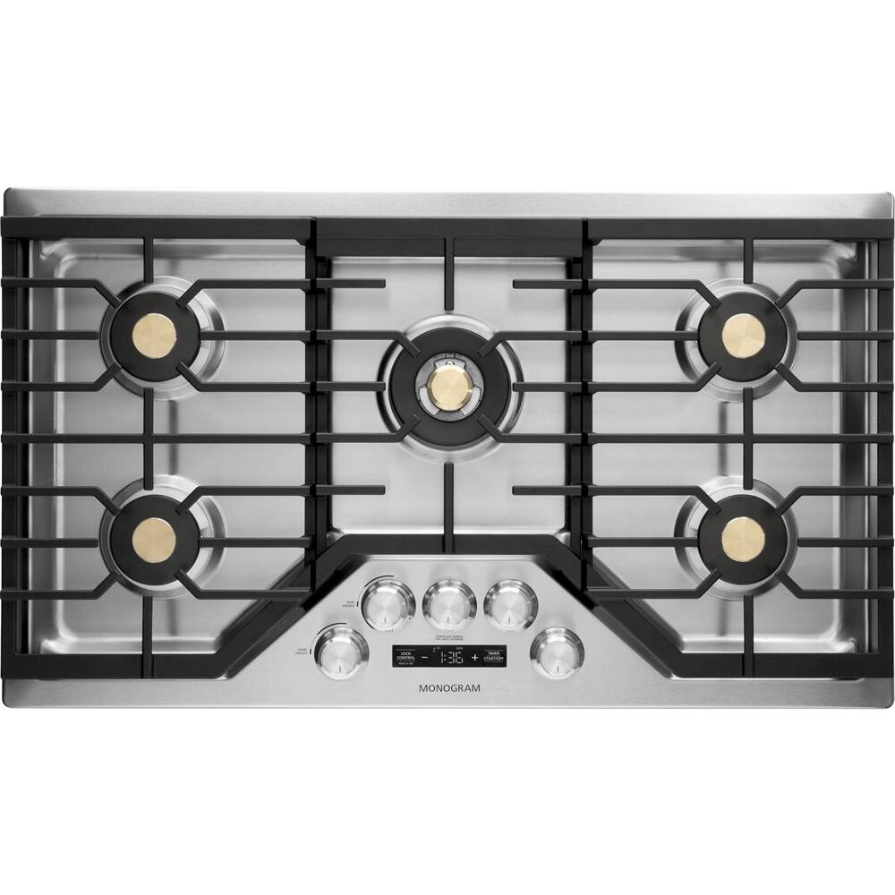 Monogram - 36" Gas Cooktop - Stainless steel - Alt_View_Standard_11