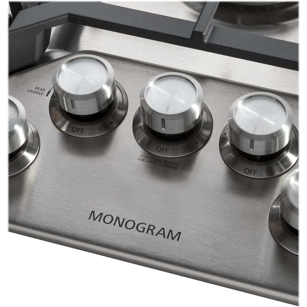 Monogram - 36" Gas Cooktop - Stainless steel - Alt_View_Standard_12