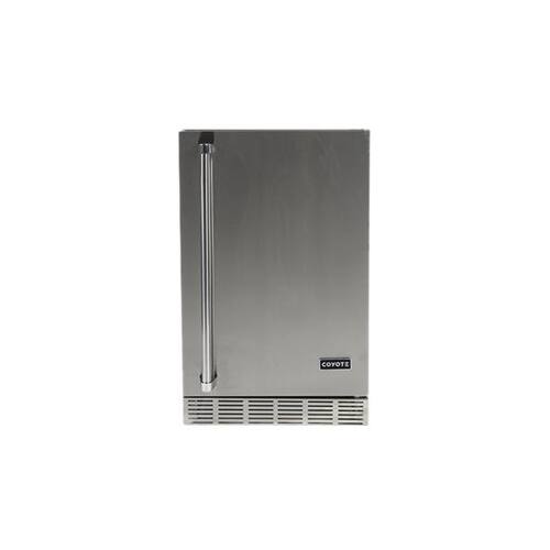 Coyote - 4.1 Cu. Ft. Mini Fridge - Stainless steel - Front_Standard