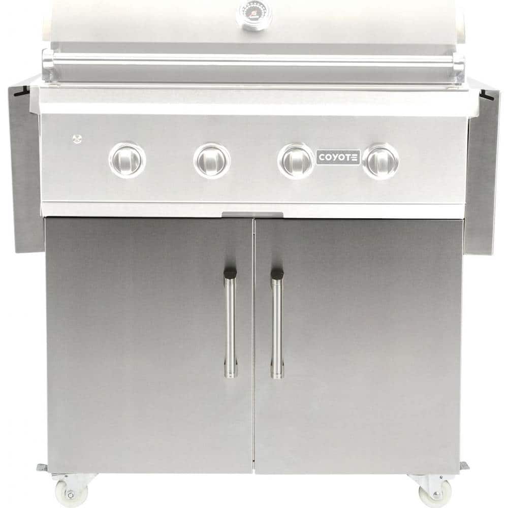 Coyote - Freestanding Cart for 36" Gas Grill - Stainless steel - Alt_View_Standard_11