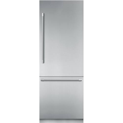 Thermador - Freedom 16 Cu. Ft. Bottom-Freezer Built-In Refrigerator - Stainless steel - Front_Standard