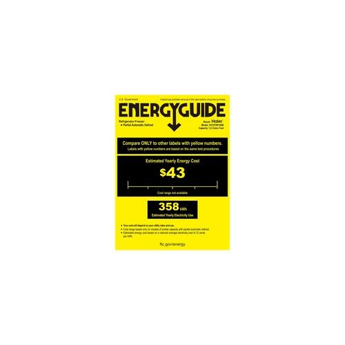 Haier - 3.2 Cu. Ft. Mini Fridge - Black - Energy_Guide