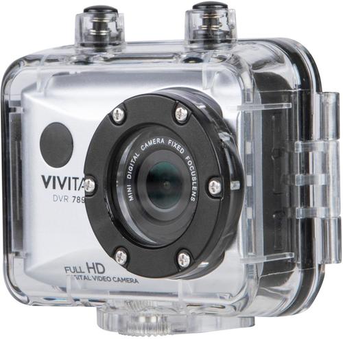 Vivitar - Action Camera with Remote - Silver