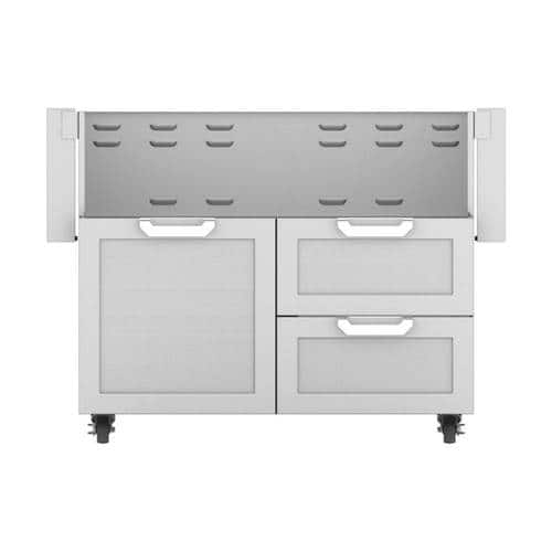 Hestan - Double Drawer and Door Tower Cart for 42" Gas Grills - Stainless Steel - Angle_Standard
